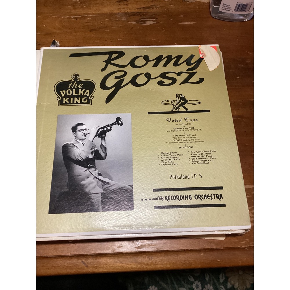 Romy Gosz 12" Green The Polka King Polkaland LP 5 Vinyl Record Album Vintage
